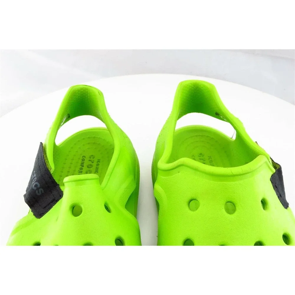 Crocs‎ Youth Girls Shoes Size 1 M Green Sport Synthetic